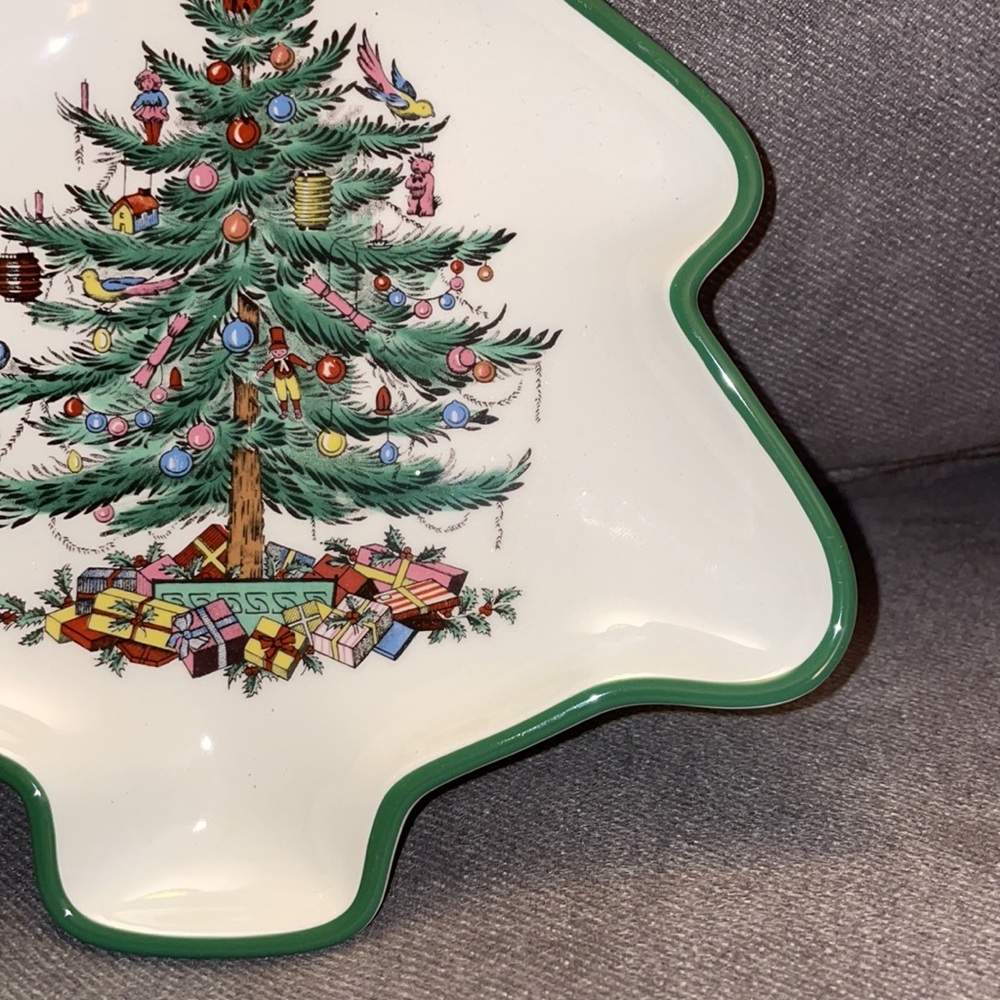 Vintage Spode 1980 Christmas Tree Candy Dish. - Picture 2 of 4